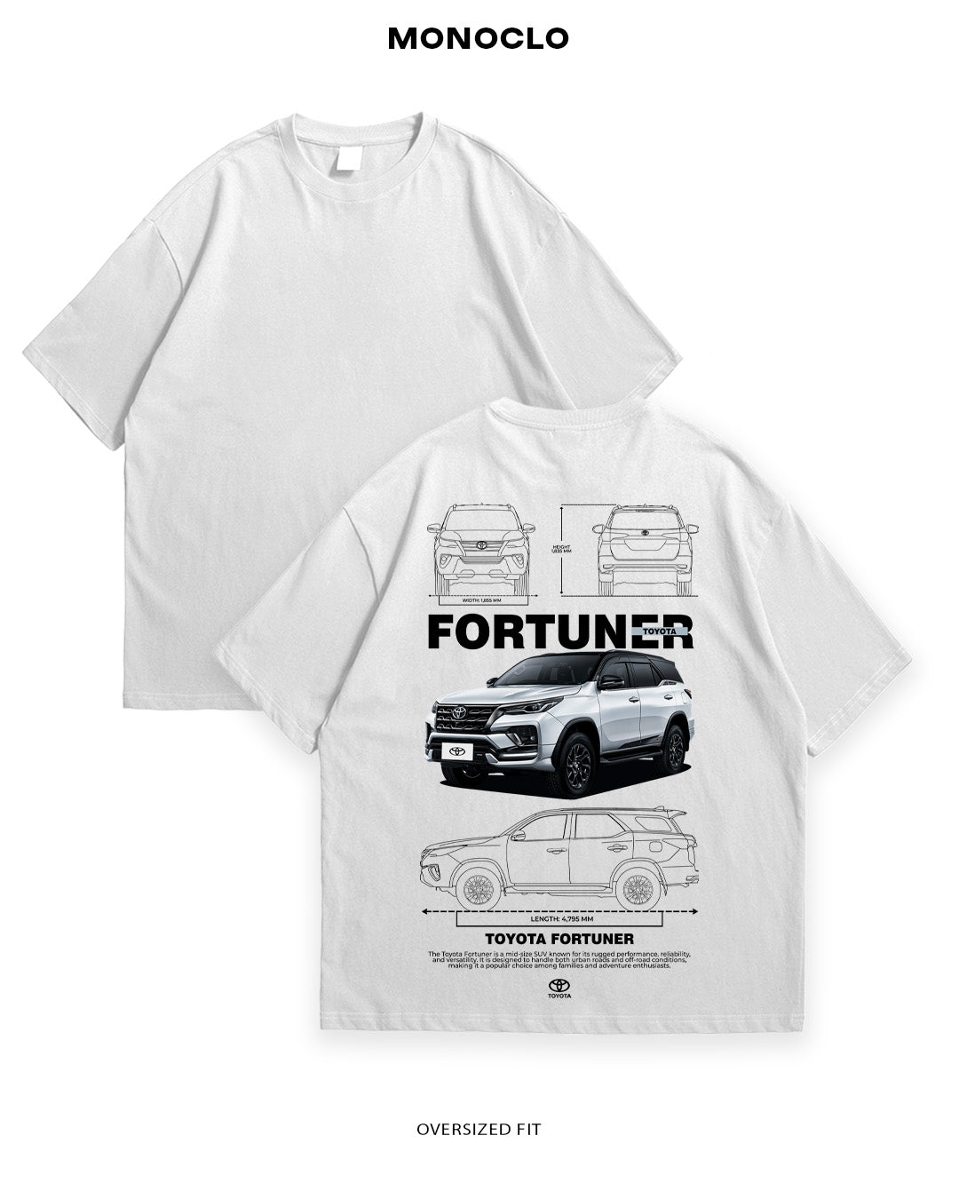 Футболка Monclo Toyota Fortuner - MONOCLO UA
