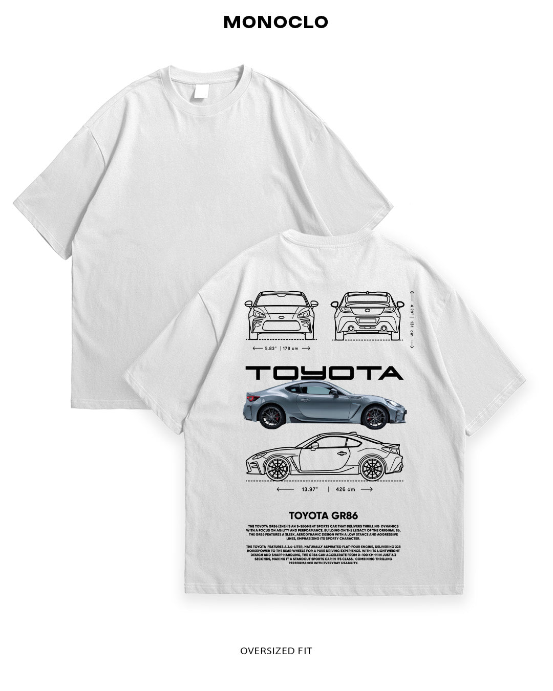 Футболка Monclo Toyota GR86 Grey - MONOCLO UA