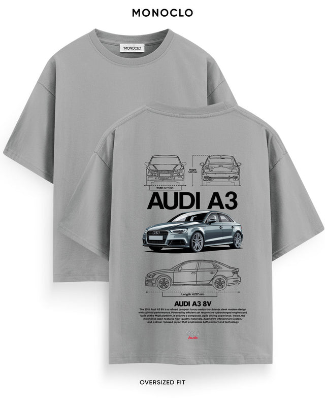 Футболка Monoclo Audi A3 Gray - shop_name Графітовий