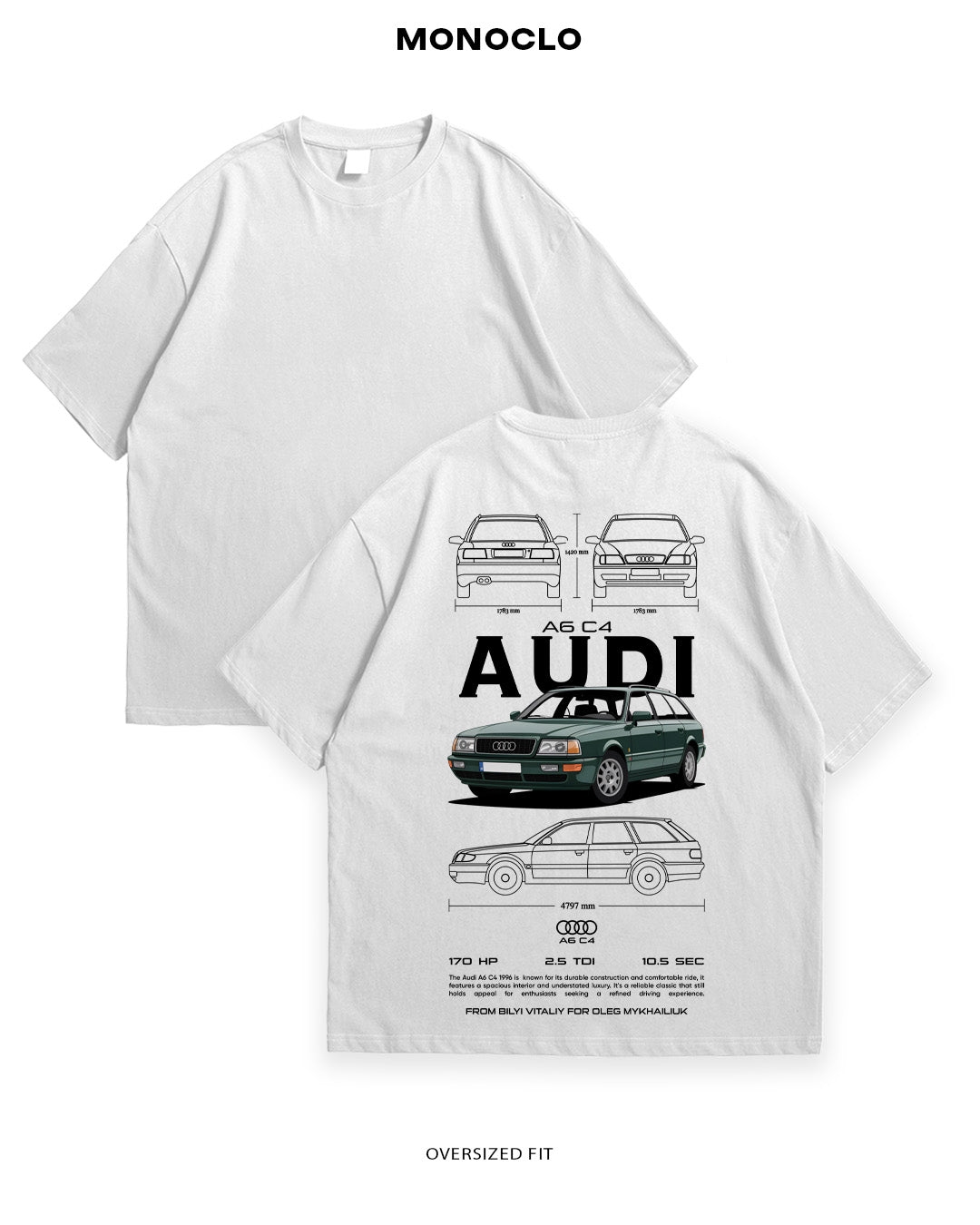 Футболка Monoclo Audi A6 C4 - MONOCLO UA