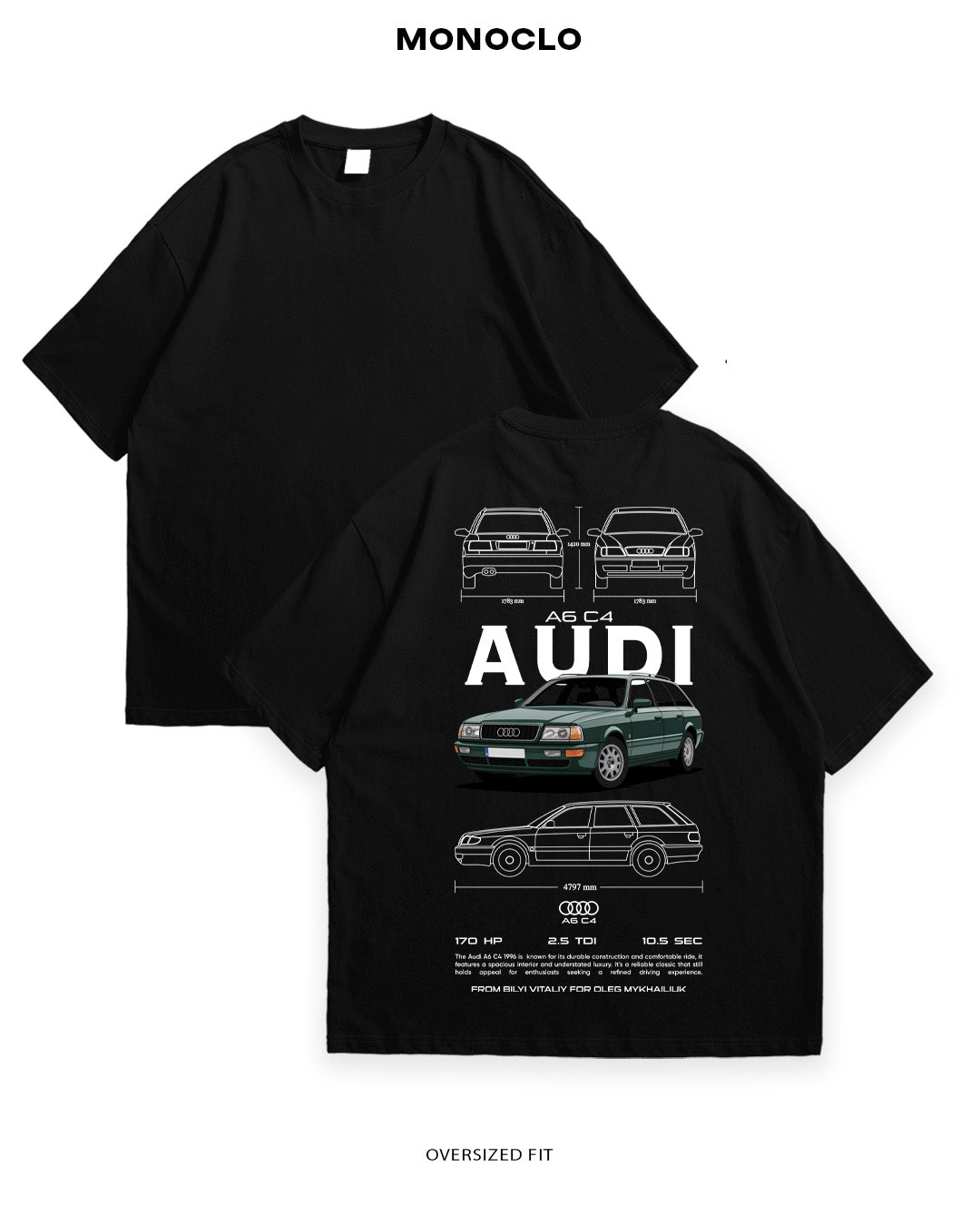 Футболка Monoclo Audi A6 C4 - MONOCLO UA