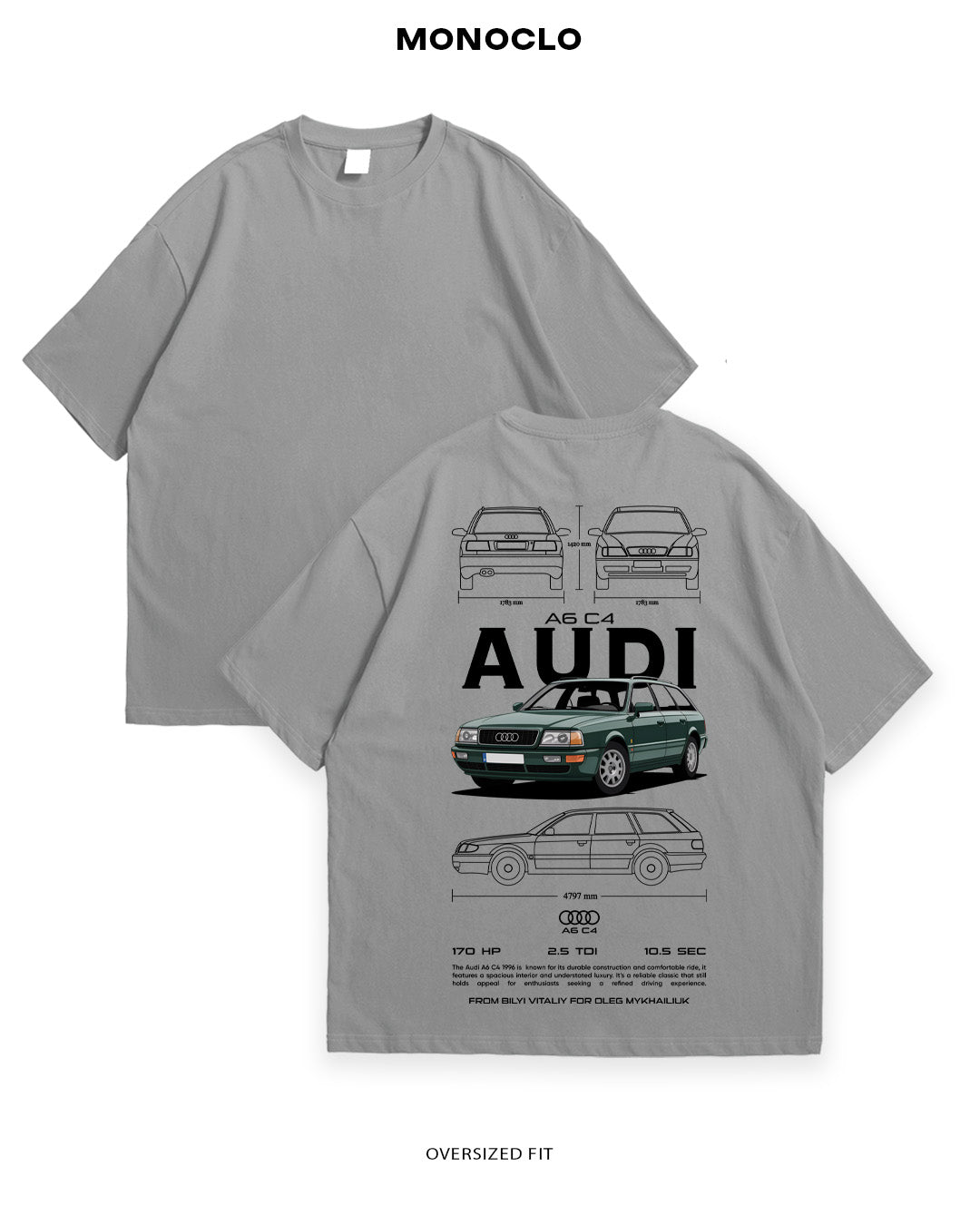 Футболка Monoclo Audi A6 C4 - MONOCLO UA