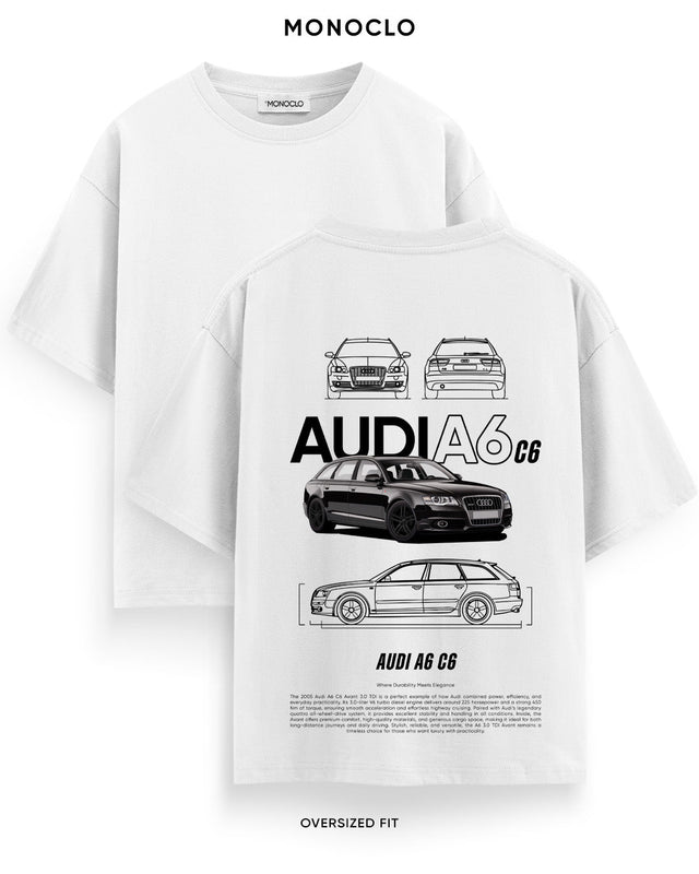 Футболка Monoclo Audi A6 C6 - shop_name Білий
