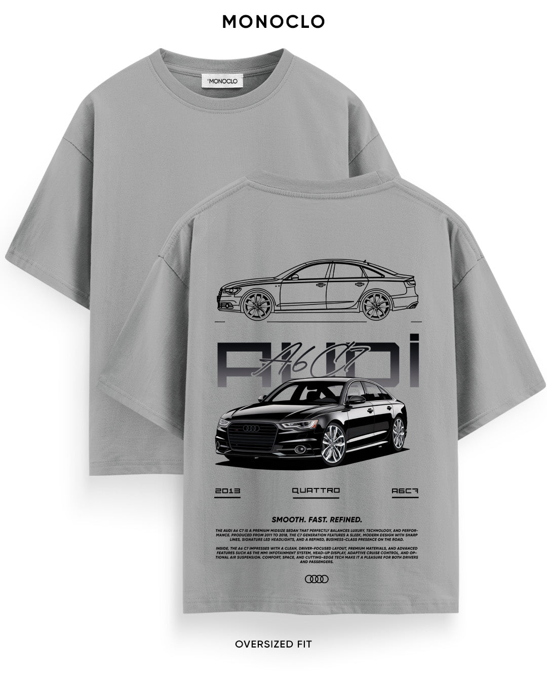 Футболка Monoclo Audi A6 C7 - shop_name Графітовий