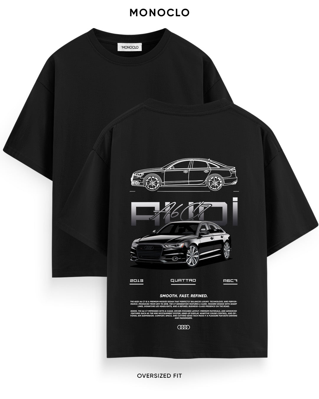 Футболка Monoclo Audi A6 C7 - shop_name Чорний