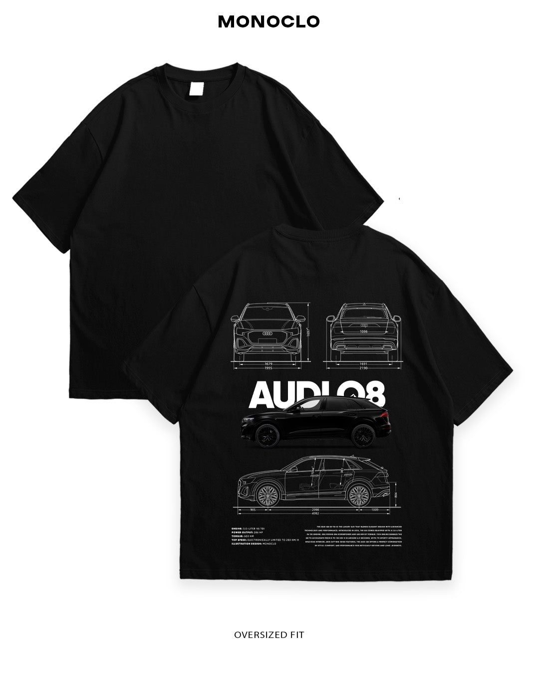Футболка Monoclo Audi Q8 Black - MONOCLO UA