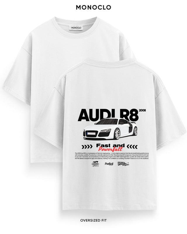 Футболка Monoclo Audi R8 2008 - shop_name Білий