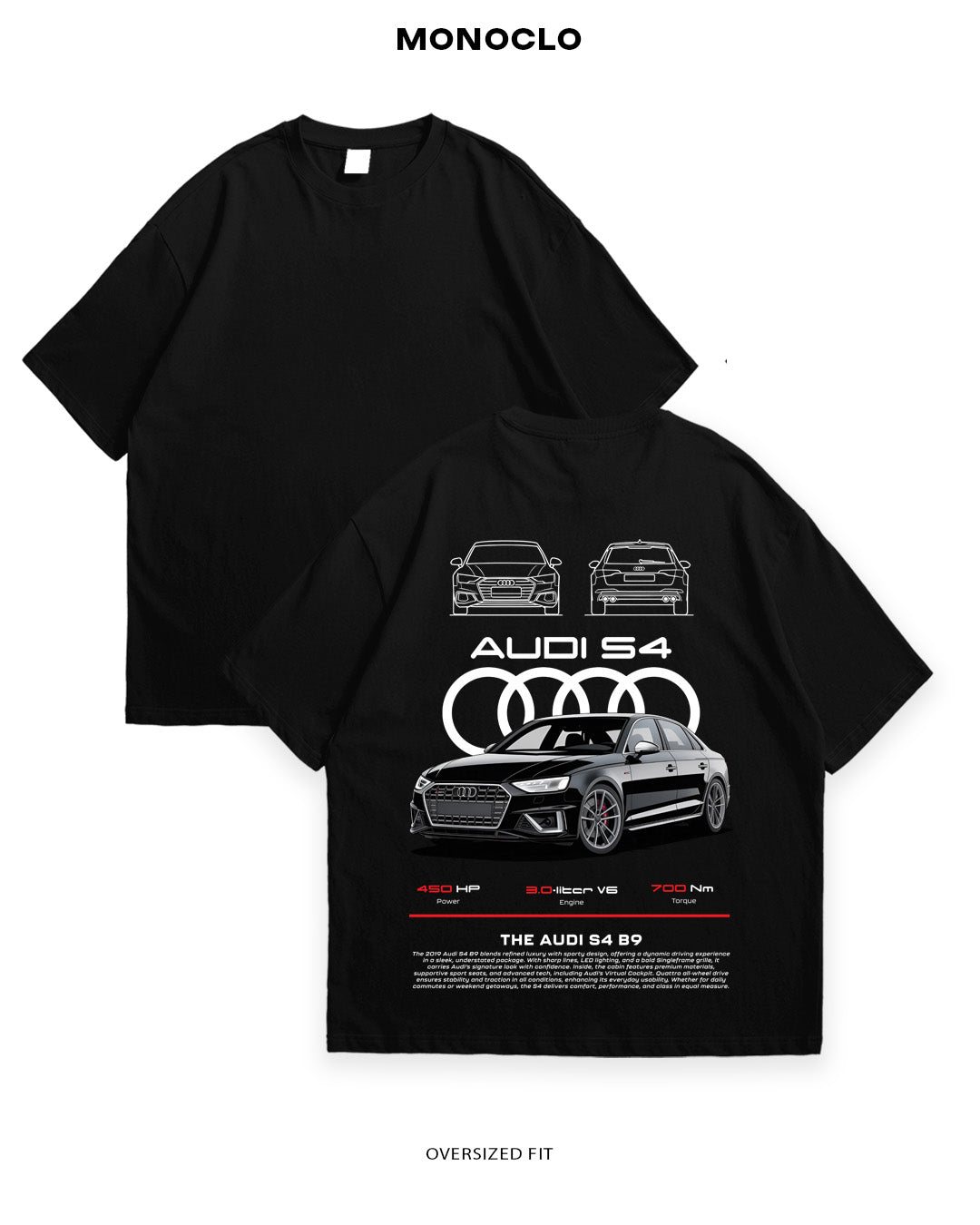 Футболка Monoclo Audi S4 B9 - MONOCLO UA