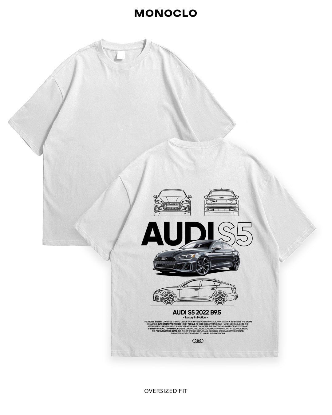 Футболка Monoclo Audi S5 2022 B9S - MONOCLO UA