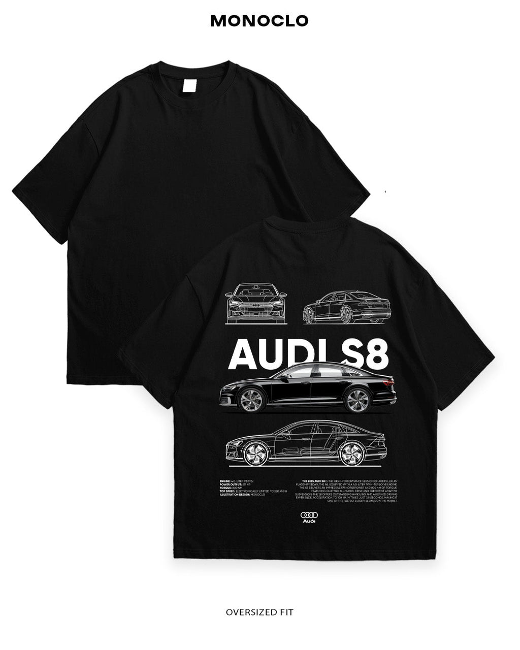Футболка Monoclo Audi S8 - MONOCLO UA