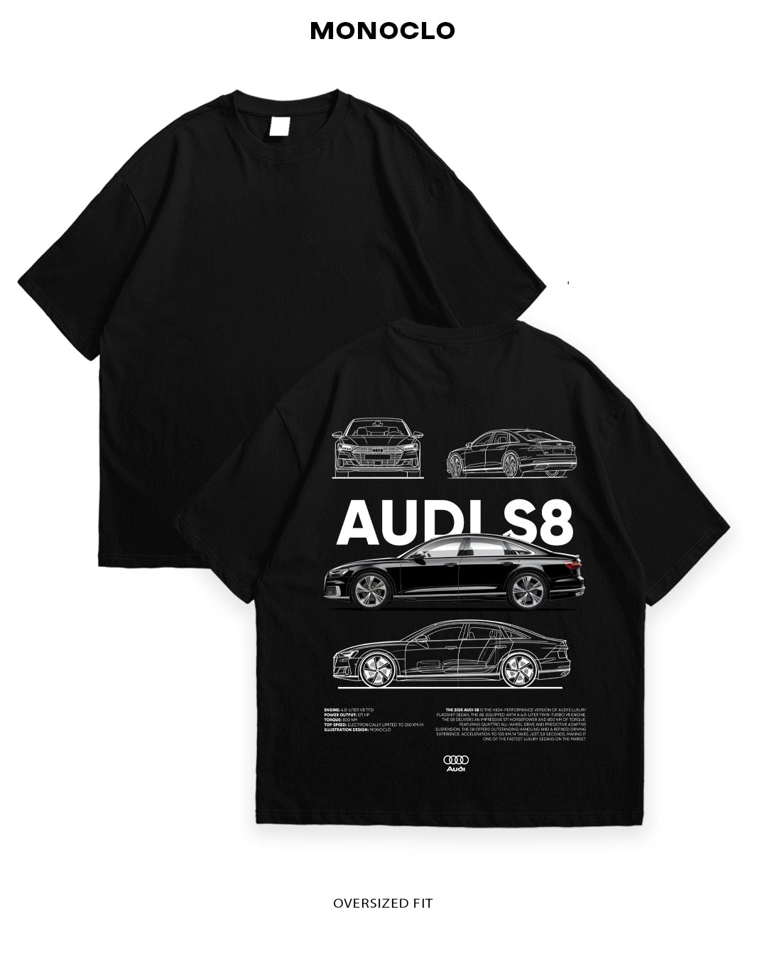 Футболка Monoclo Audi S8 - MONOCLO UA