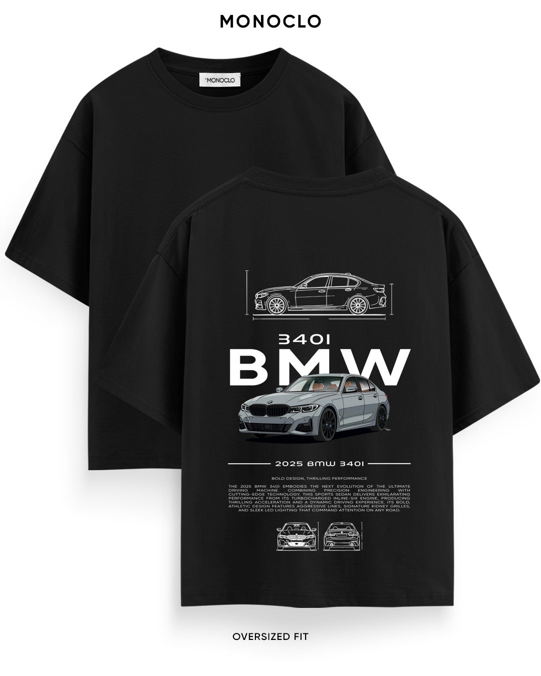 Футболка Monoclo BMW 340i - shop_name Чорний