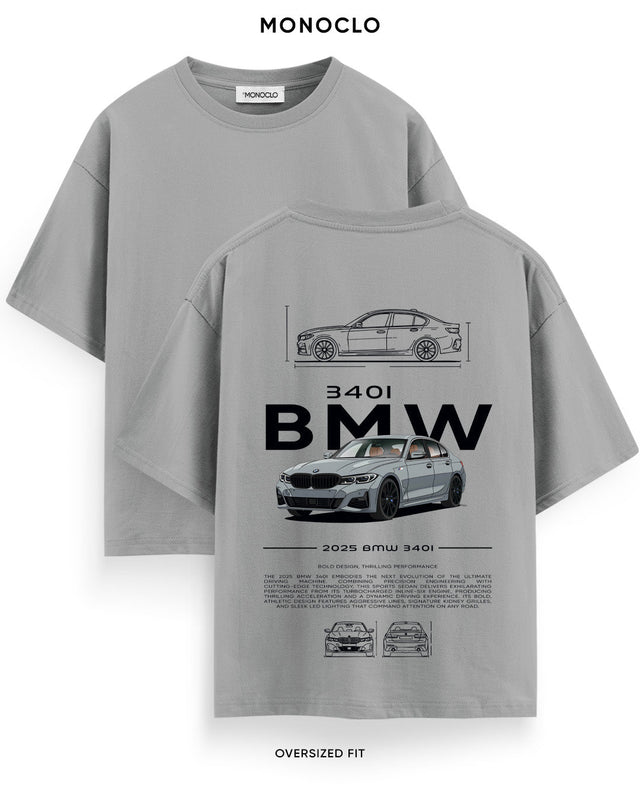 Футболка Monoclo BMW 340i - shop_name Сірий