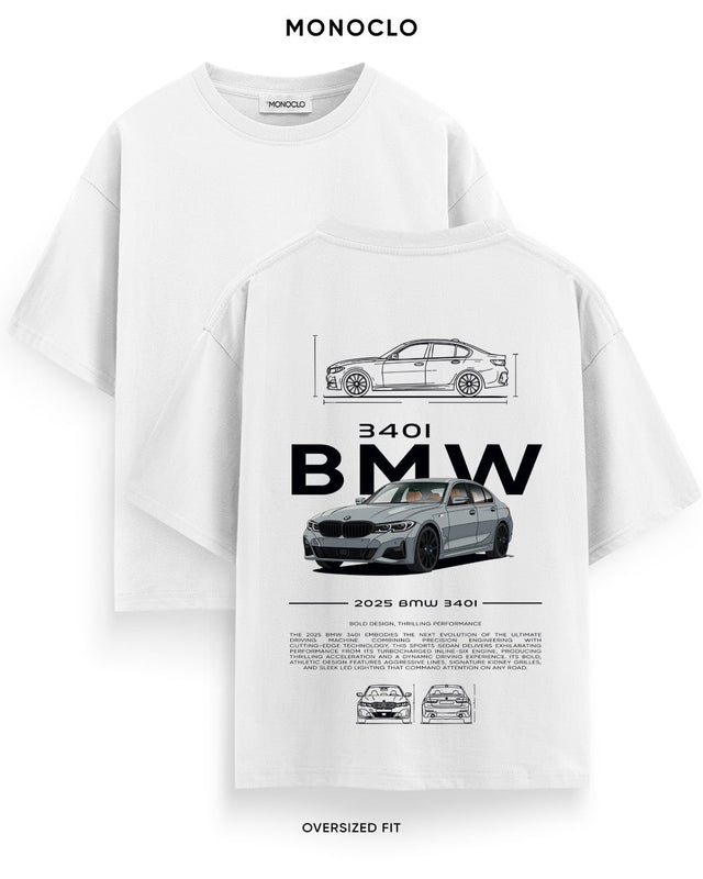 Футболка Monoclo BMW 340i - shop_name Білий