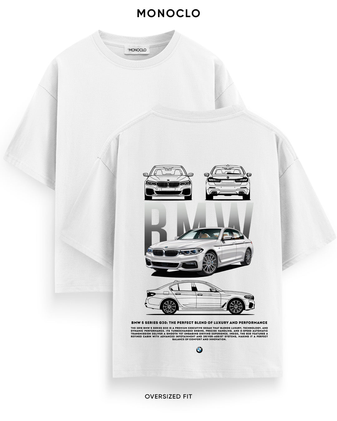 Футболка Monoclo BMW 5 Series Asgard - shop_name Білий