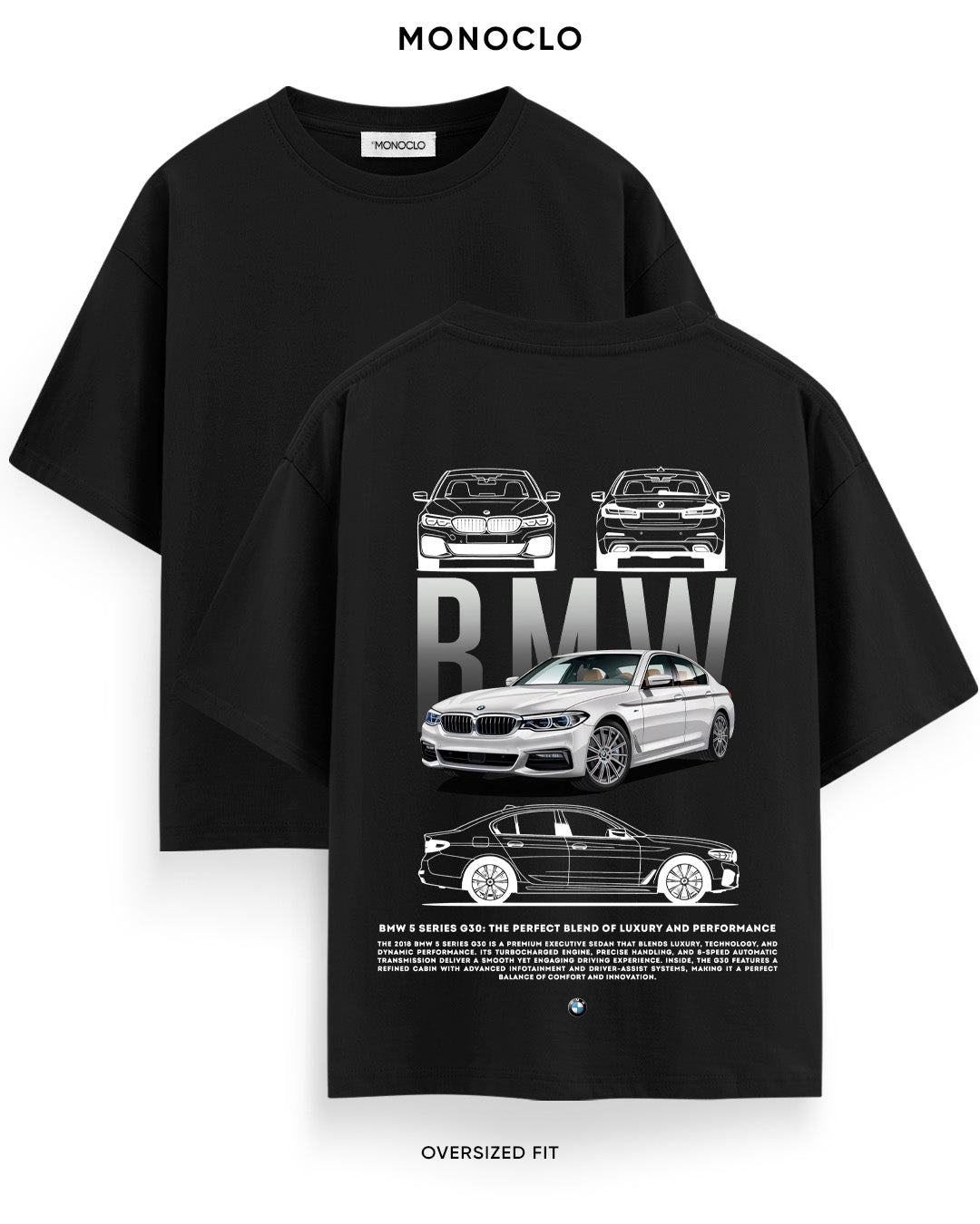 Футболка Monoclo BMW 5 Series Asgard - shop_name Чорний
