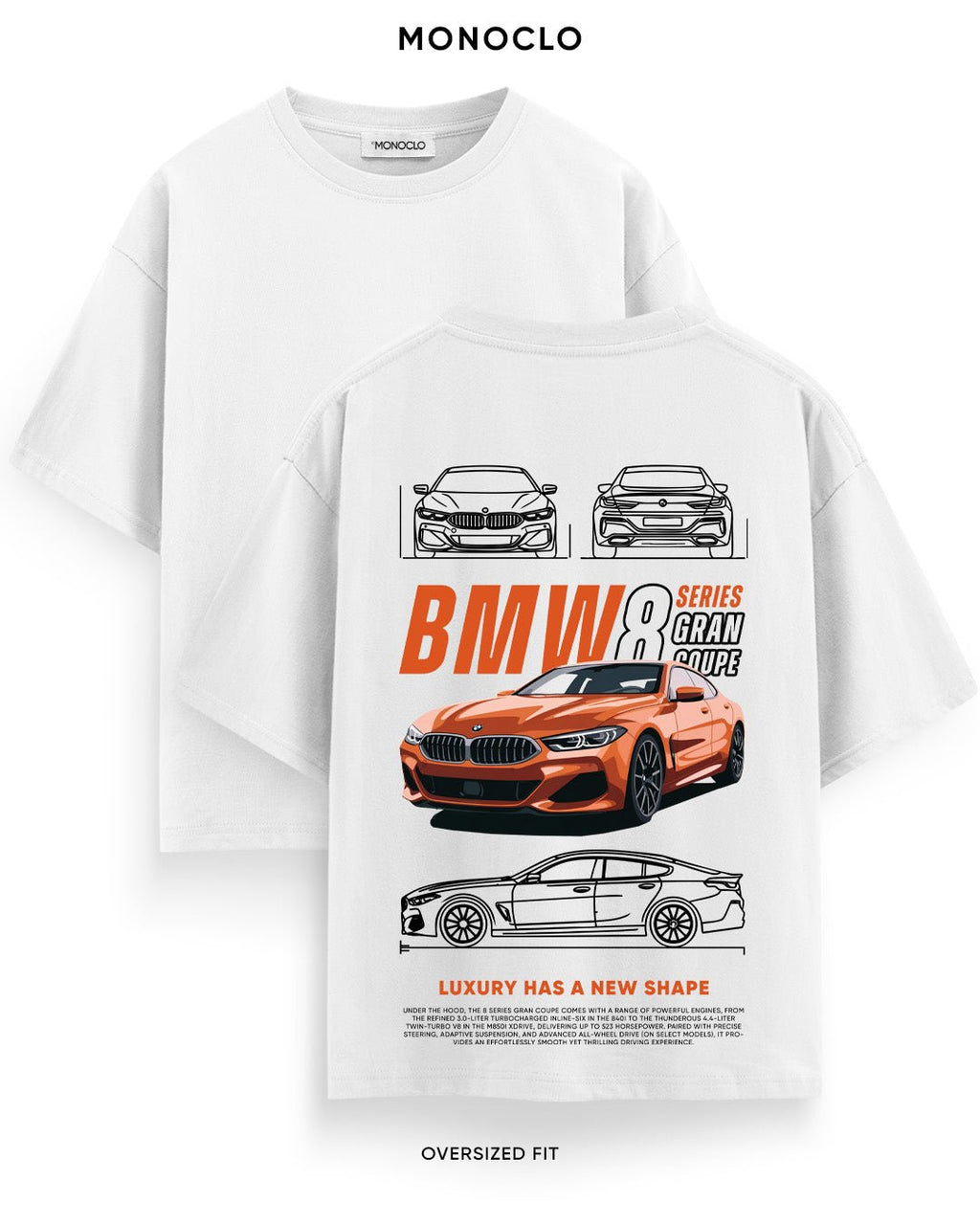 Футболка Monoclo BMW 8 Series Gran Coupe - shop_name Чорний
