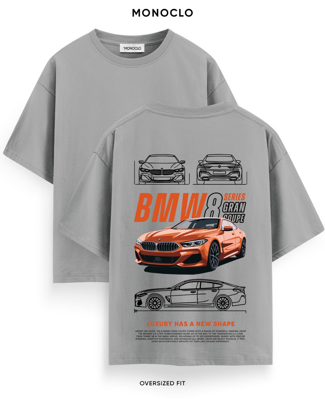 Футболка Monoclo BMW 8 Series Gran Coupe - shop_name Чорний