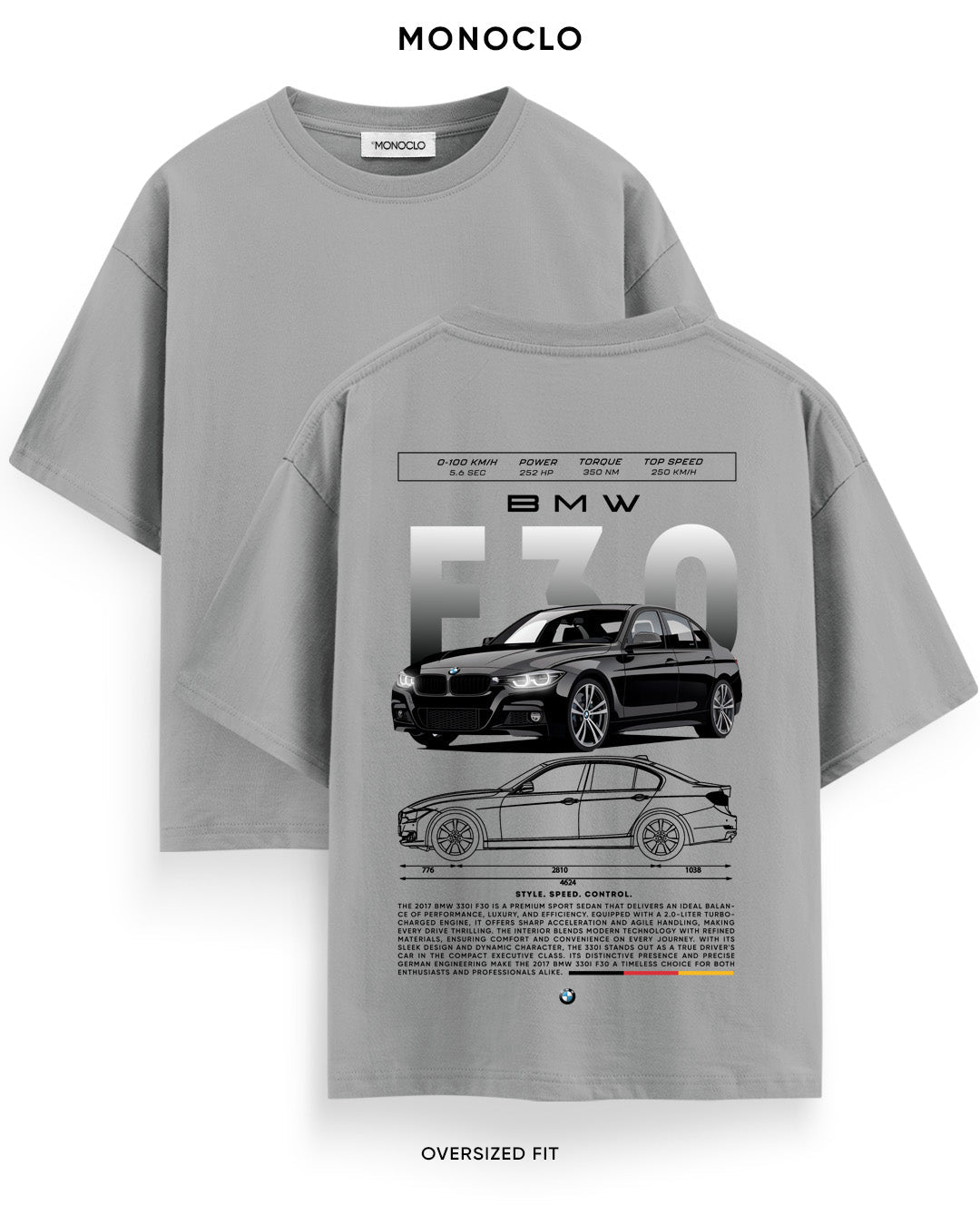 Футболка Monoclo BMW F30 Vertigo - shop_name Чорний