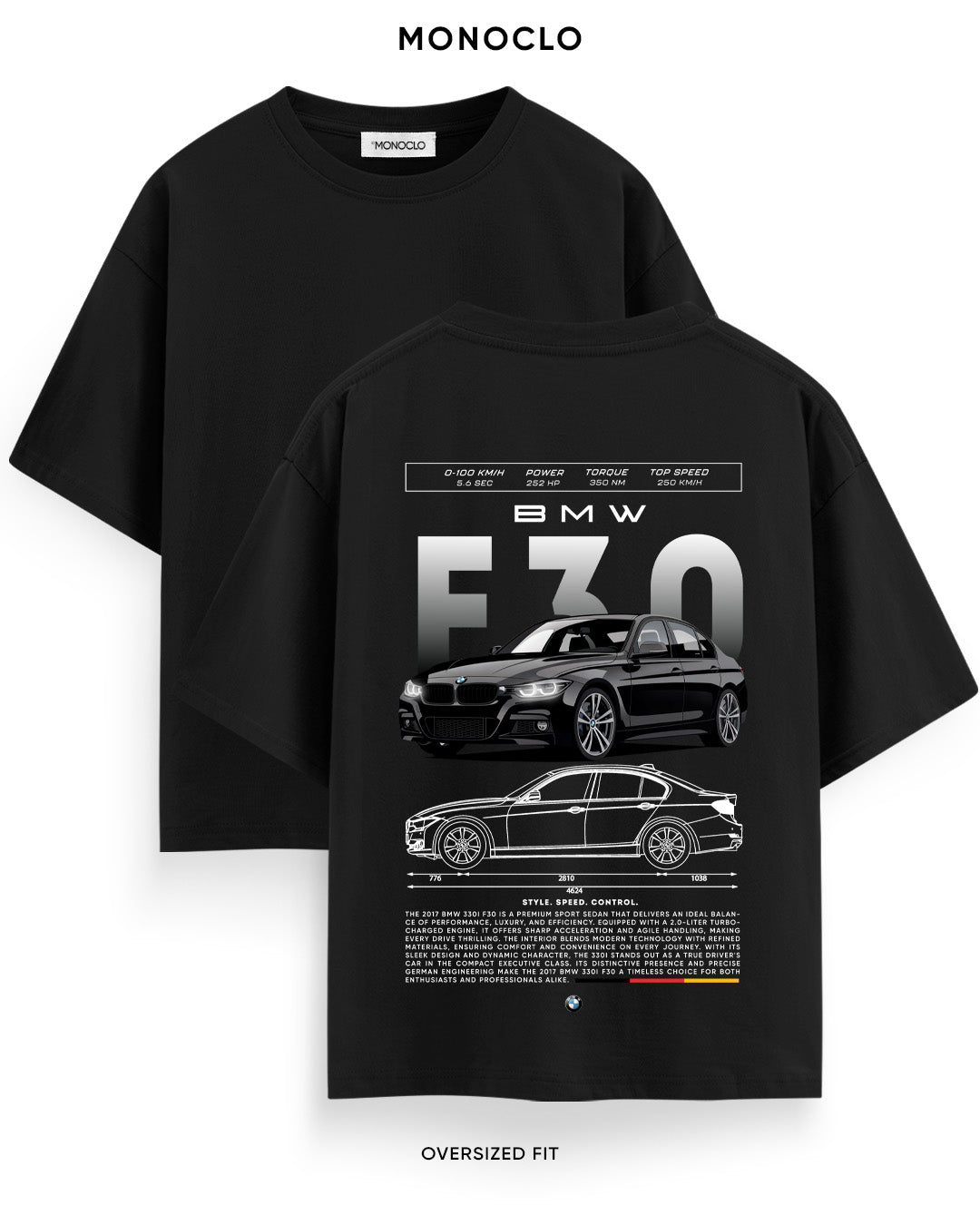 Футболка Monoclo BMW F30 Vertigo - shop_name Чорний