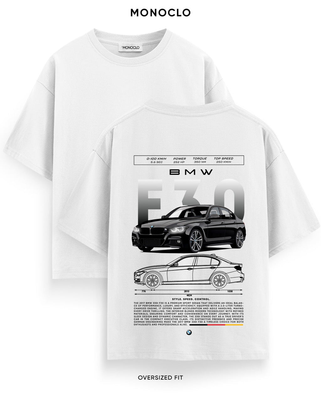Футболка Monoclo BMW F30 Vertigo - shop_name Чорний