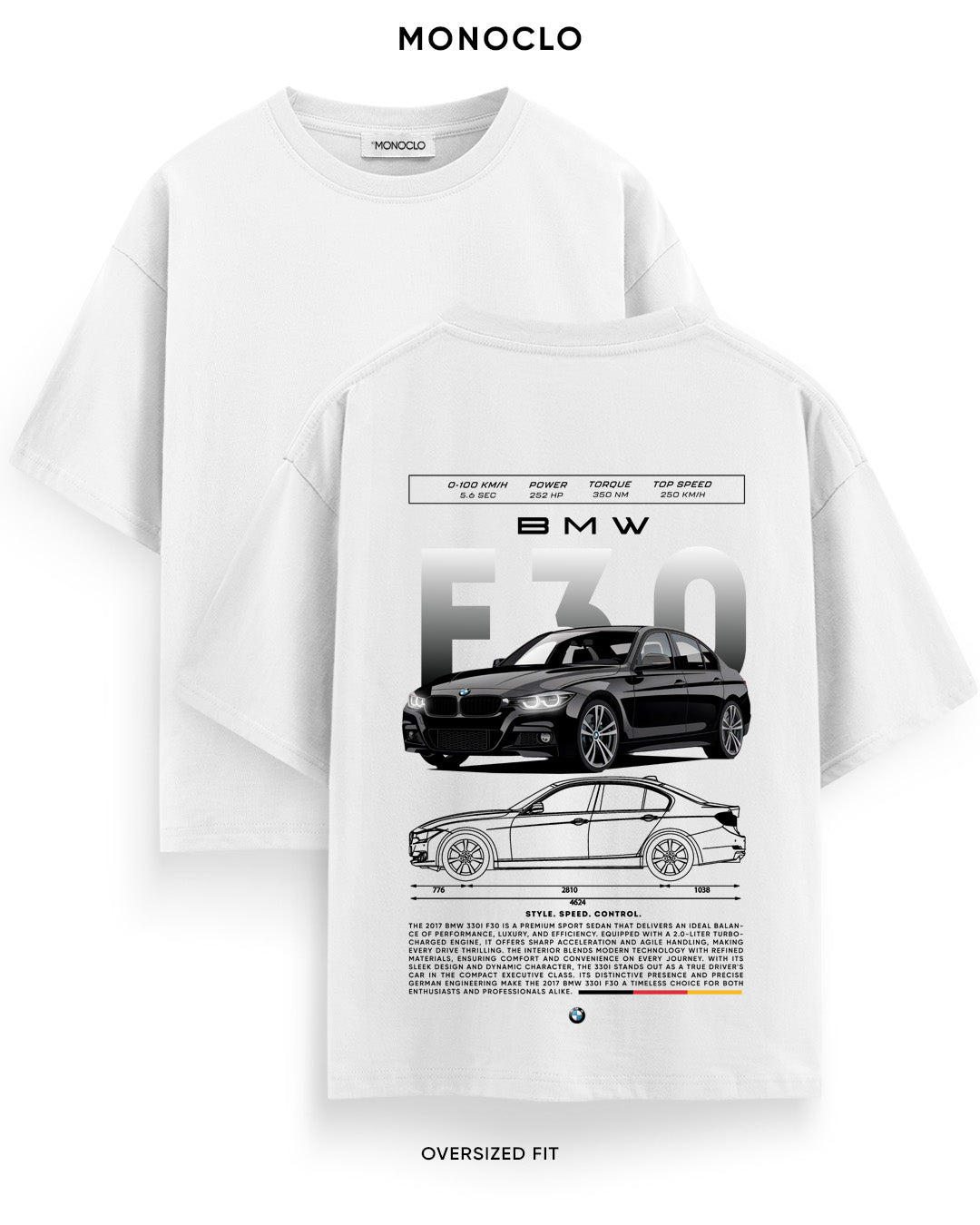 Футболка Monoclo BMW F30 Vertigo - shop_name Чорний