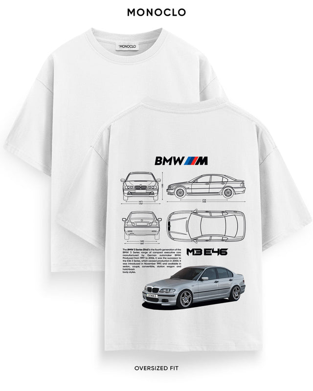 Футболка Monoclo BMW M3 E46 - shop_name Білий