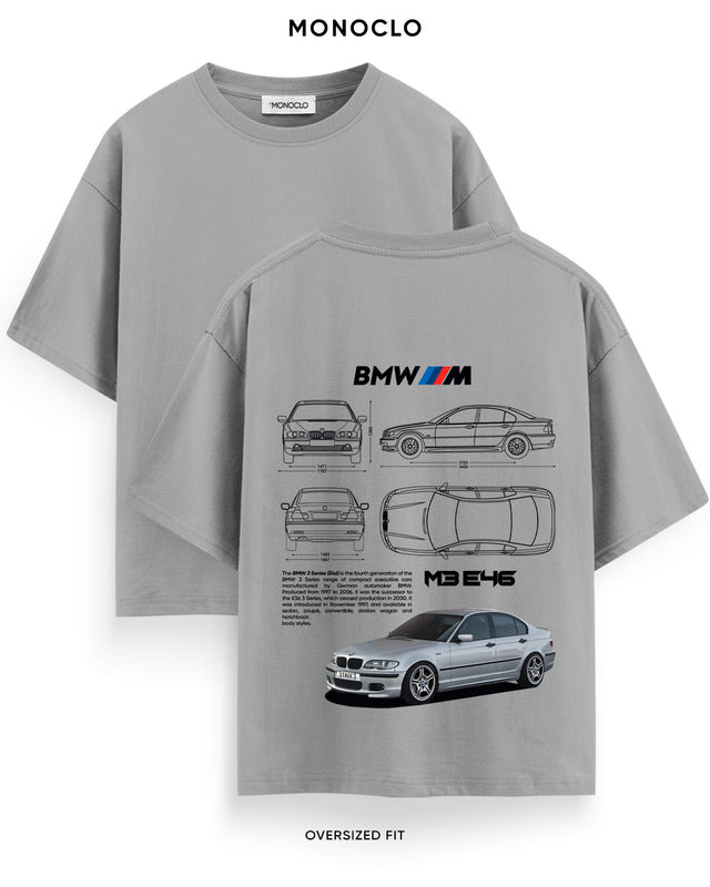Футболка Monoclo BMW M3 E46 - shop_name Сірий