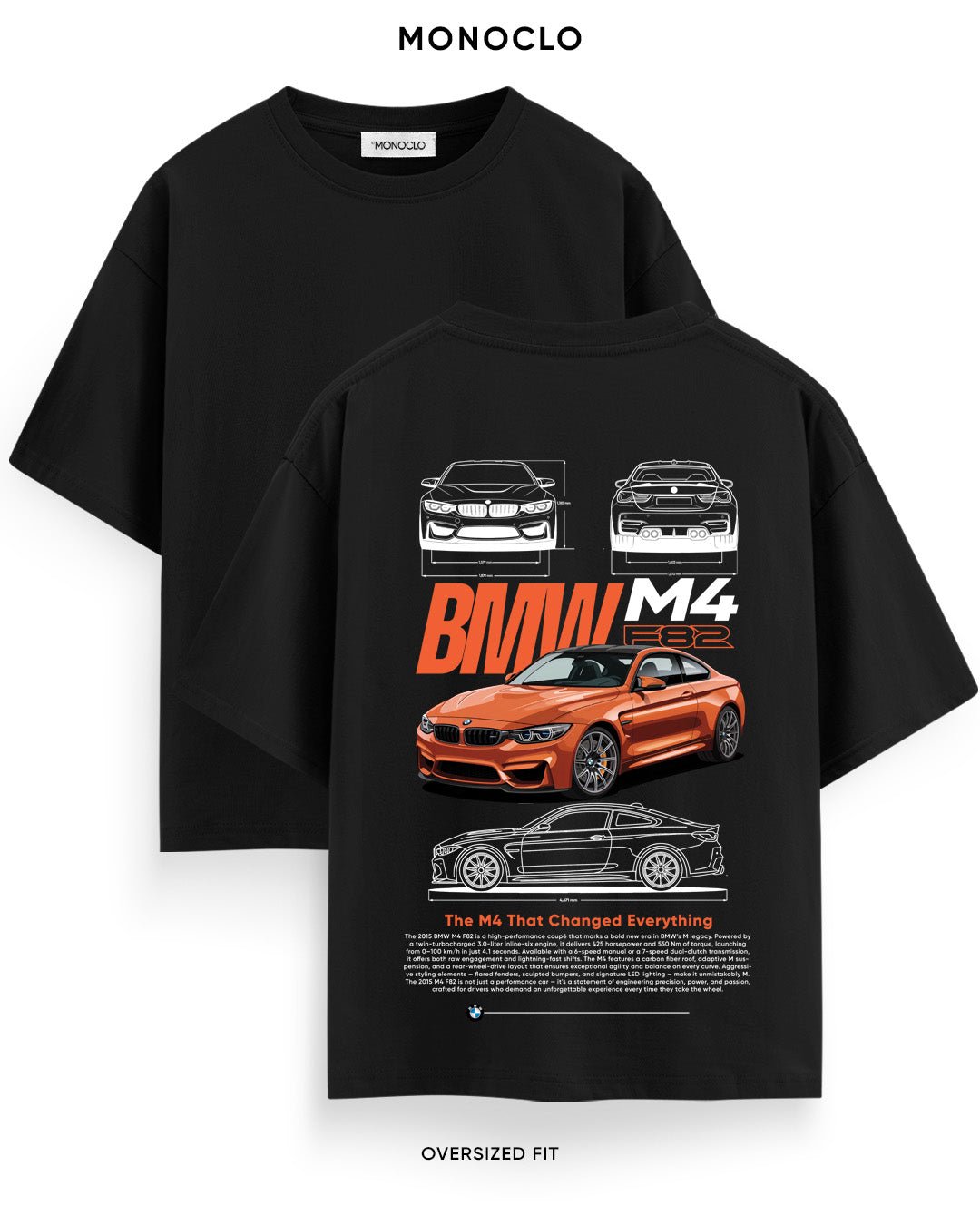 Футболка Monoclo BMW M4 F82 - shop_name Чорний