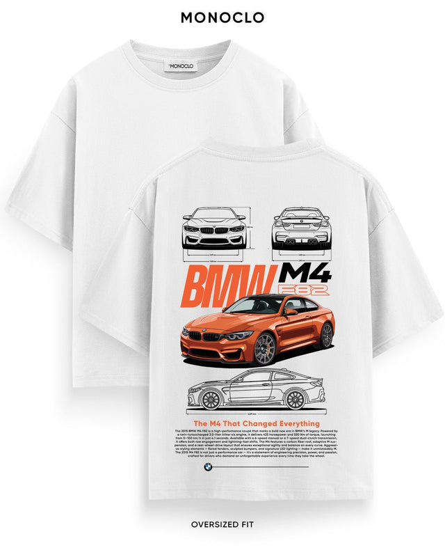 Футболка Monoclo BMW M4 F82 - shop_name Білий