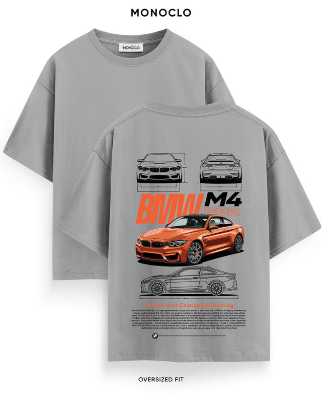Футболка Monoclo BMW M4 F82 - shop_name Сірий