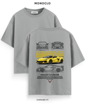 Футболка Monoclo Chevrolet Corvette Z06 Yellow Blueprint – Сірий