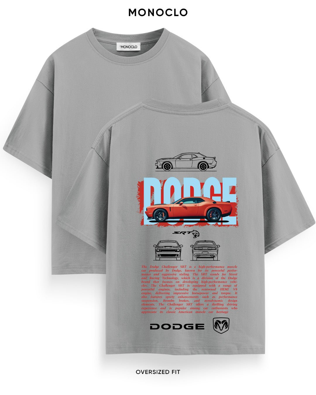 Футболка Monoclo Dodge Challenger SRT RED - MONOCLO UA
