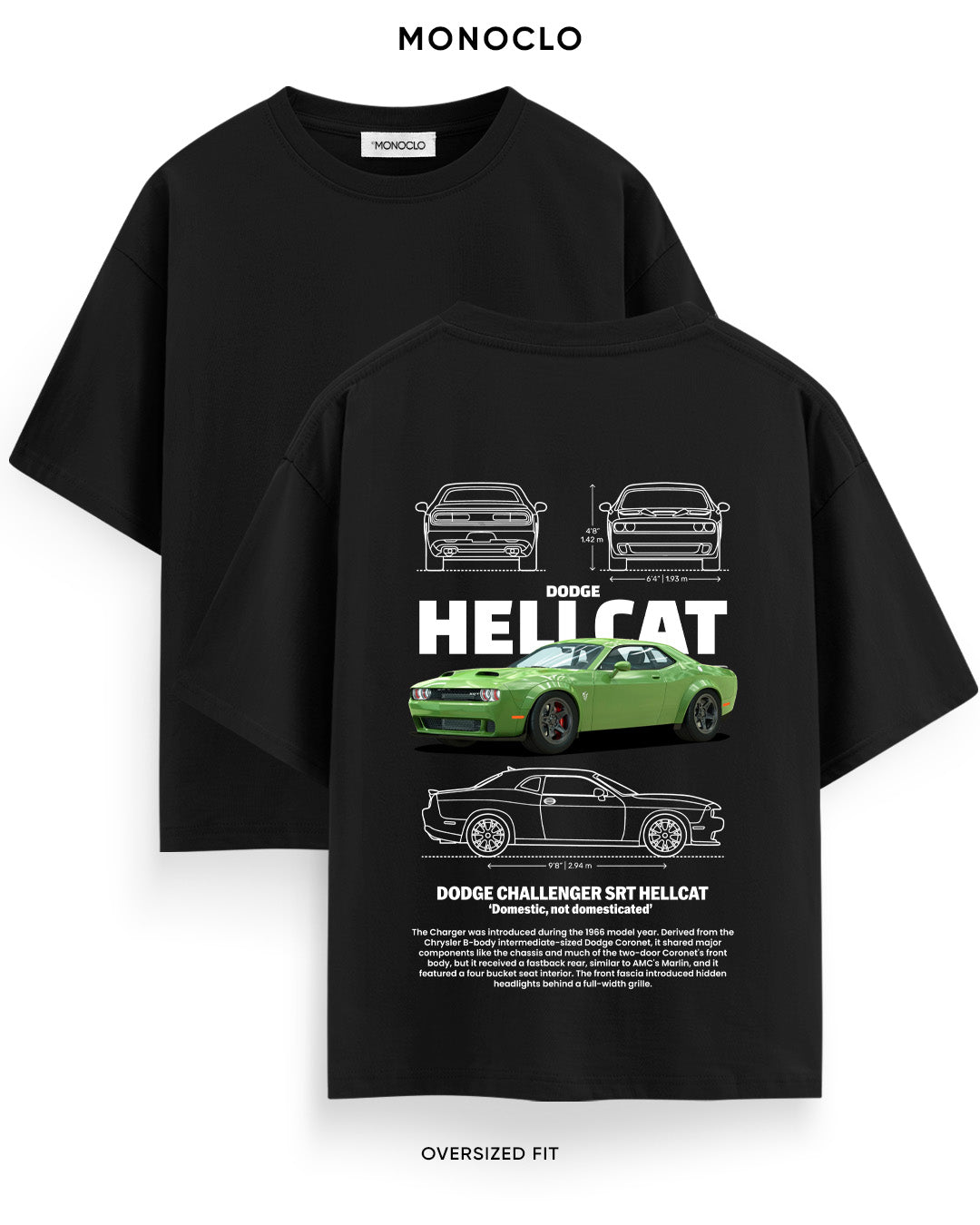 Футболка Monoclo Dodge Charger SRT Hellcat - MONOCLO UA
