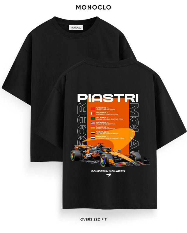 Футболка Monoclo F1 Oscar Piastri McLaren Race Stats