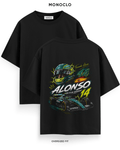 Футболка Monoclo Fernando Alonso #14 Aston Martin Halftone – Чорний