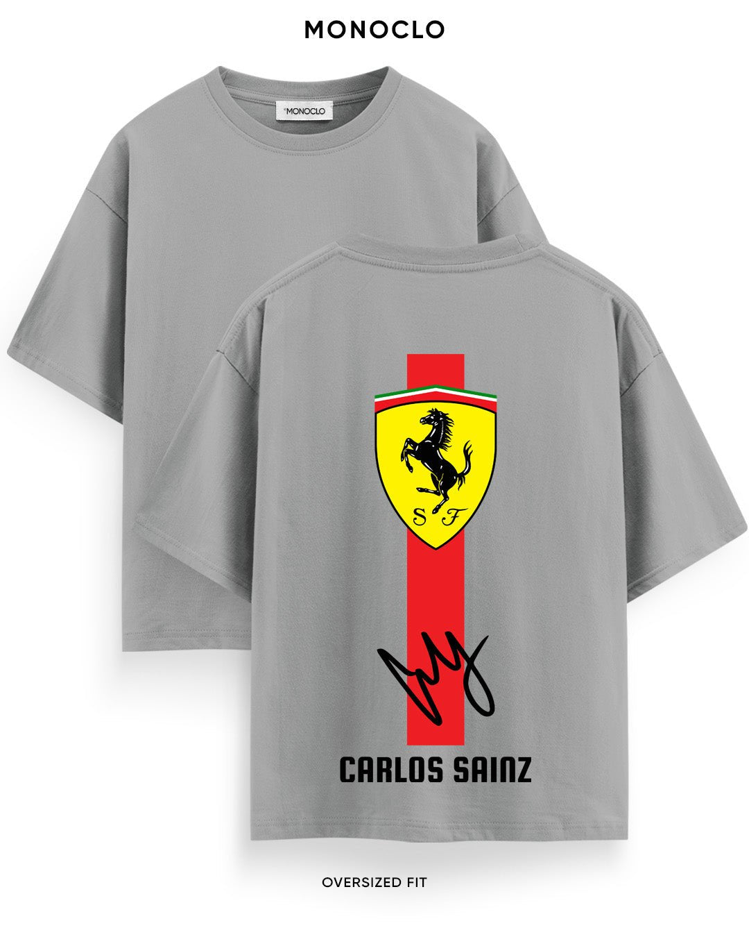 Футболка Monoclo Ferrari Carlos Sainz Sign - shop_name Графітовий
