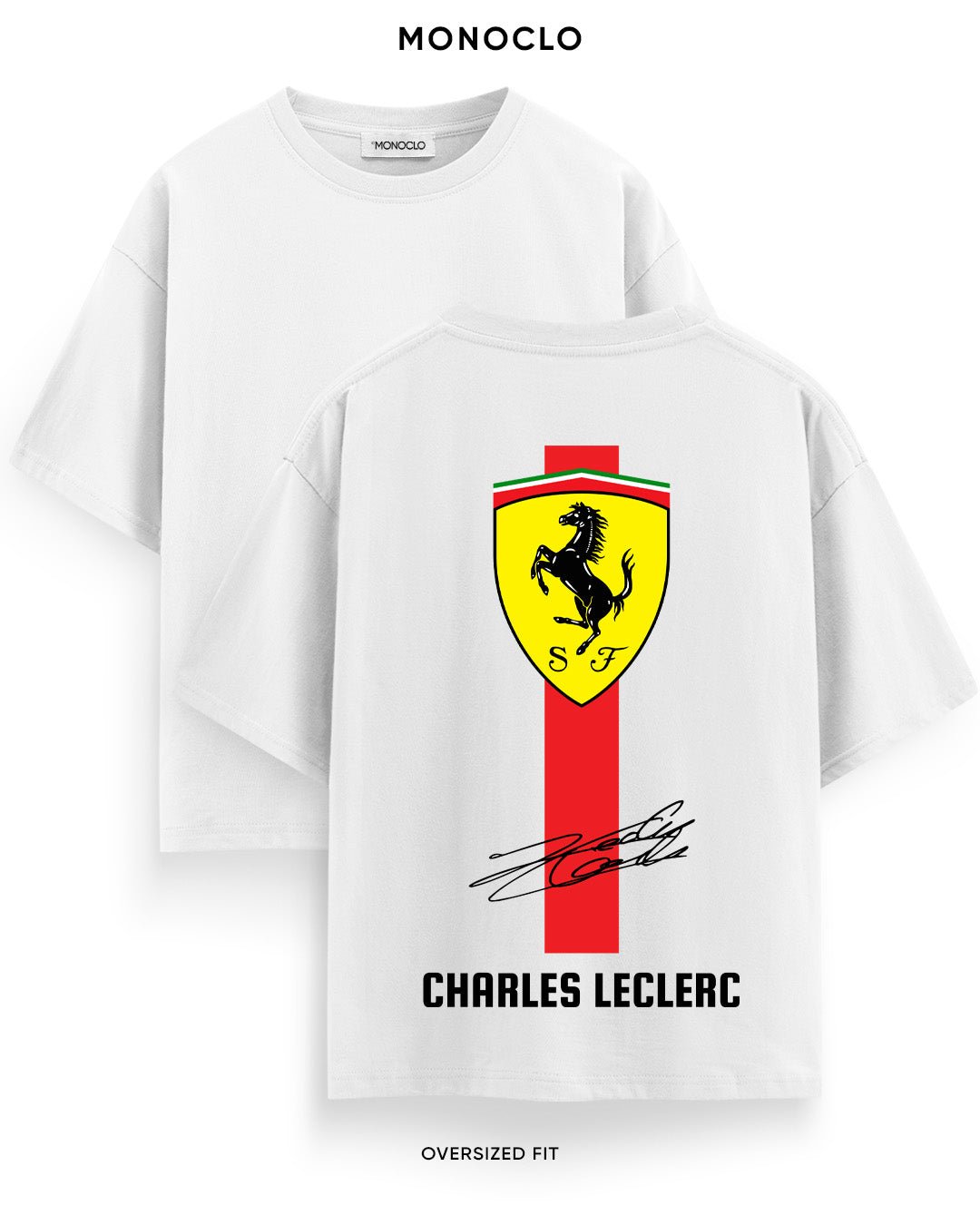 Футболка Monoclo Ferrari Charles Leclerc Sign - shop_name Білий