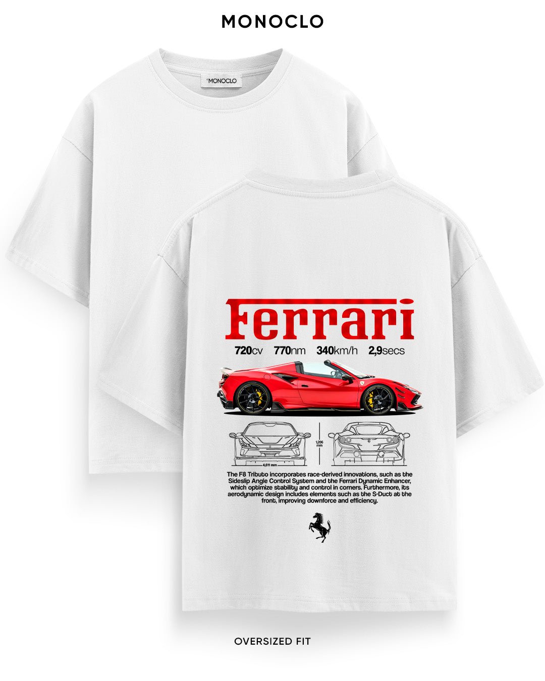 Футболка Monoclo Ferrari F8 Tributo - MONOCLO UA