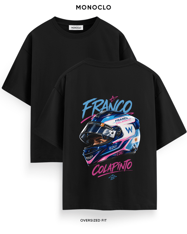 Футболка Monoclo Franco Colapinto Helmet 43 – Чорний