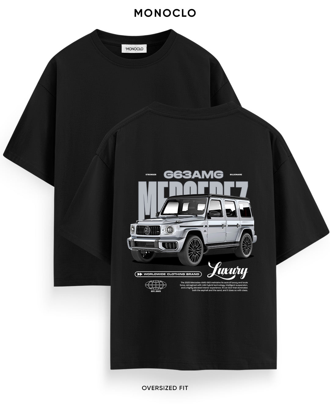 Футболка Monoclo G63 AMG Mercedes - shop_name Чорний