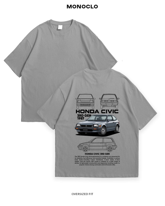 Футболка Monoclo Honda Civic 3rd Gen 1987 - MONOCLO UA