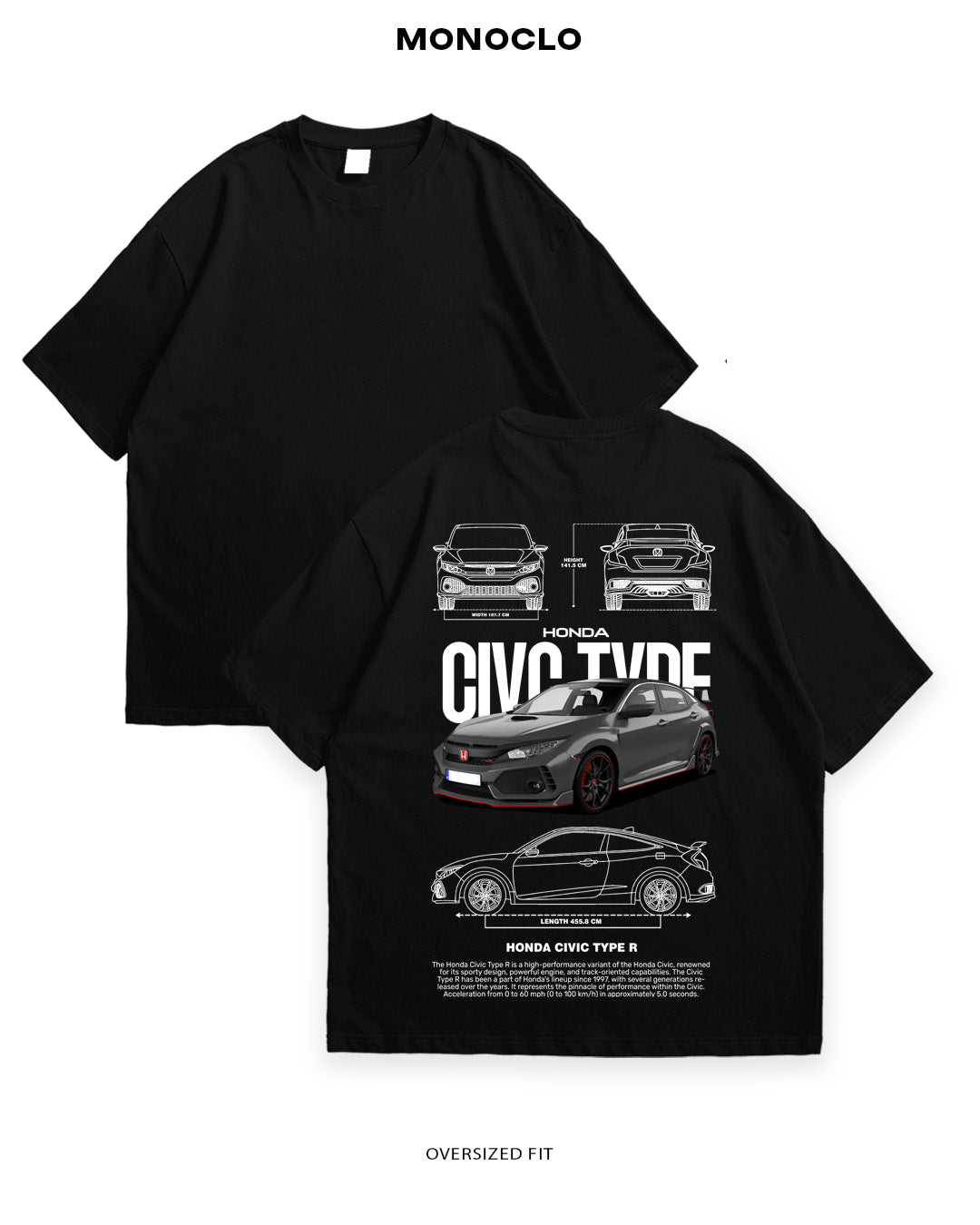 Футболка Monoclo Honda Civic Type R - MONOCLO UA