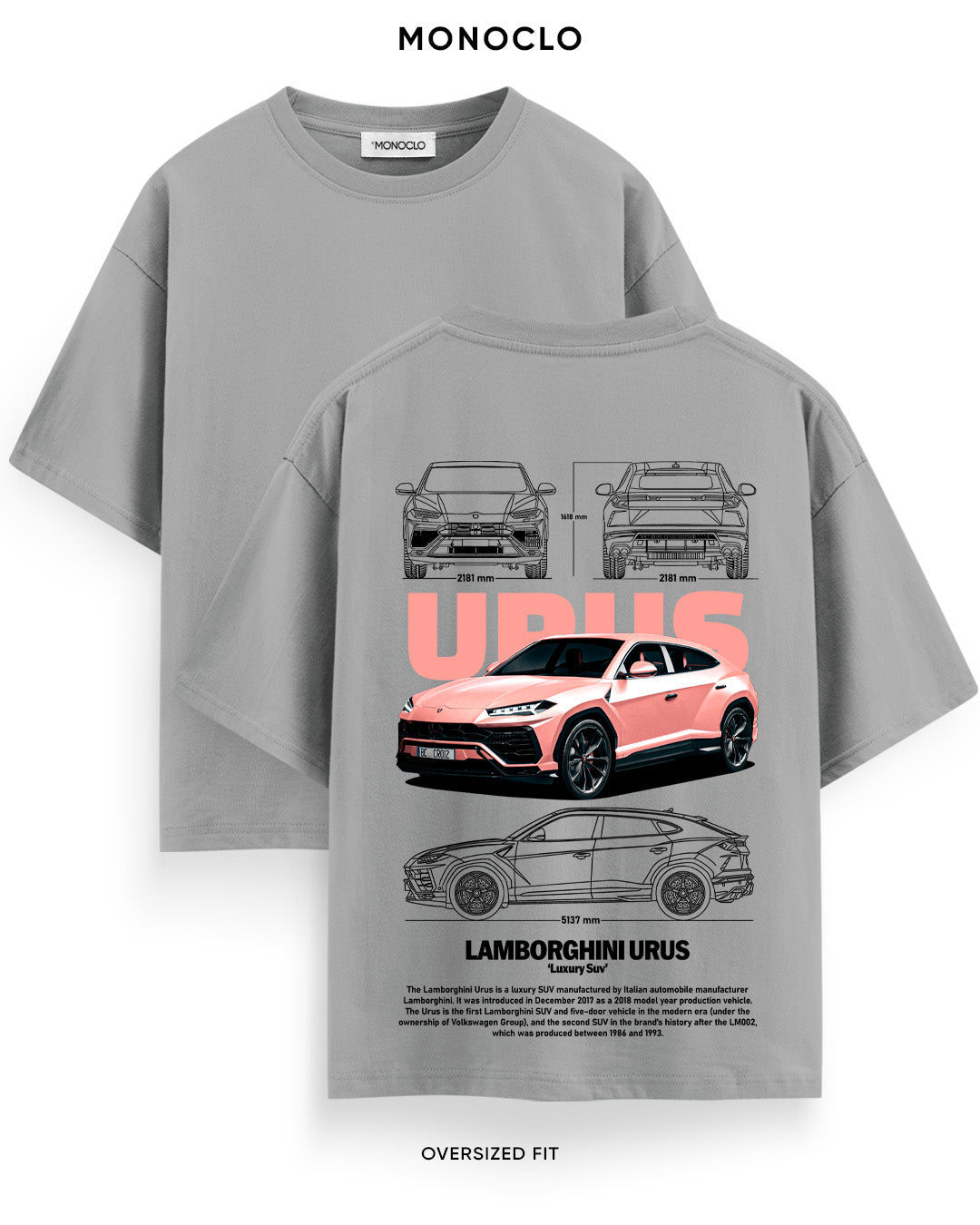 Футболка Monoclo Lamborghini Urus Pink - MONOCLO UA