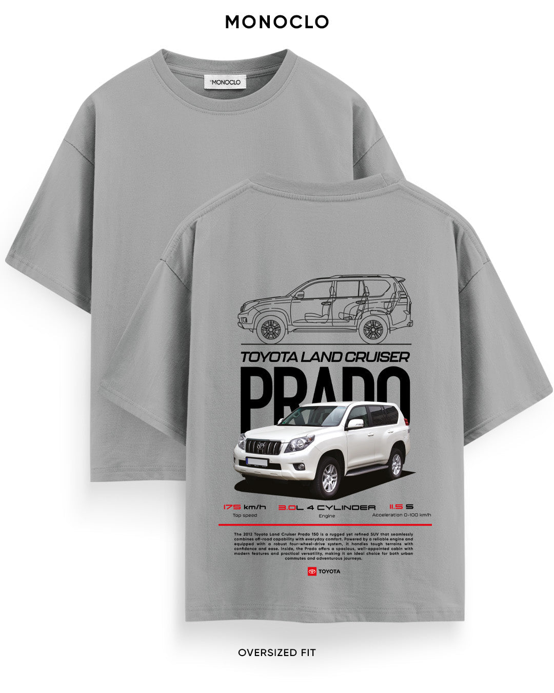 Футболка Monoclo Land Cruiser Prado White - MONOCLO UA