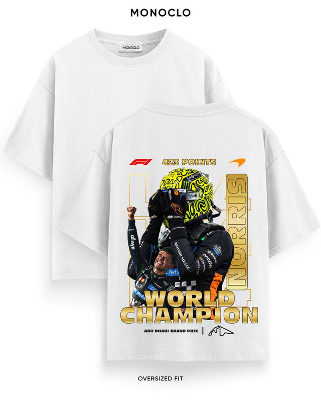 Футболка Monoclo Lando Norris World Champion 423 Points F1