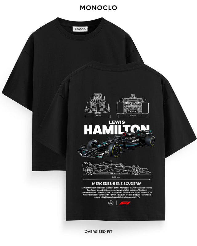Футболка Monoclo Lewis Hamilton Mercedes-Benz Scuderia F1