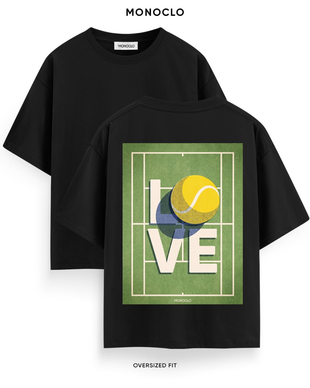 Футболка Love Tennis Court — оверсайз унісекс | Monoclo – MONOCLO UA