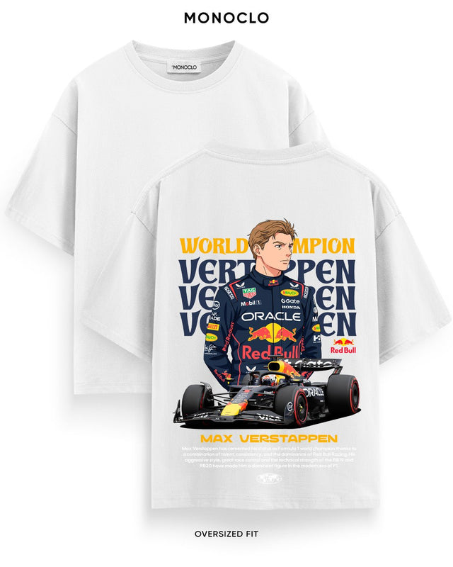 Футболка Monoclo Max Verstappen World Champion Anime F1