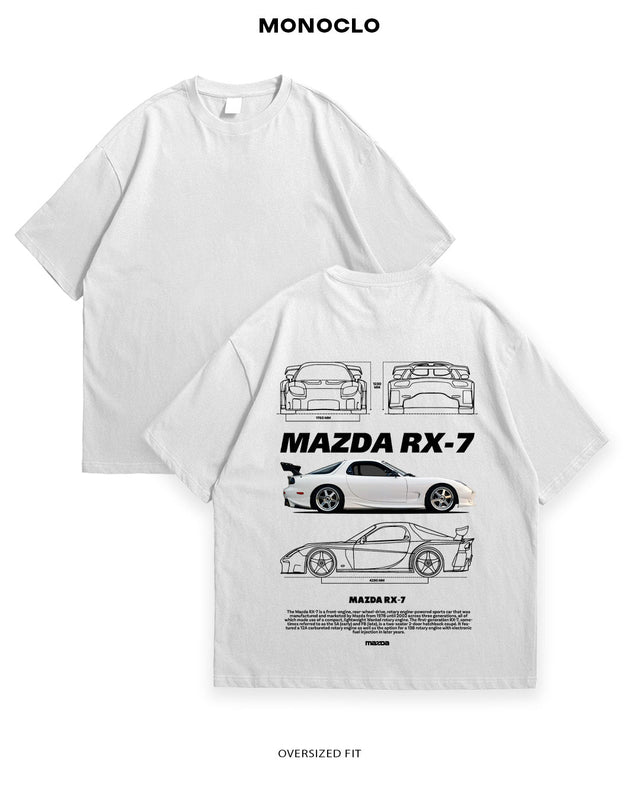 Футболка Monoclo Mazda RX - 7 White - MONOCLO UA